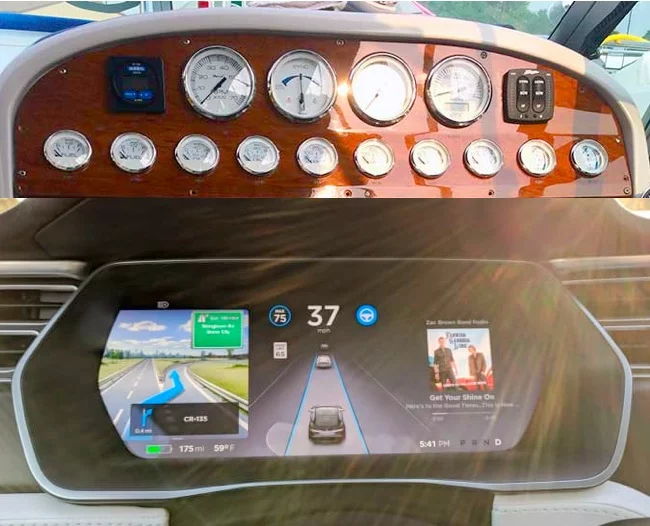 Which of the car tech can be found on boats and yachts?